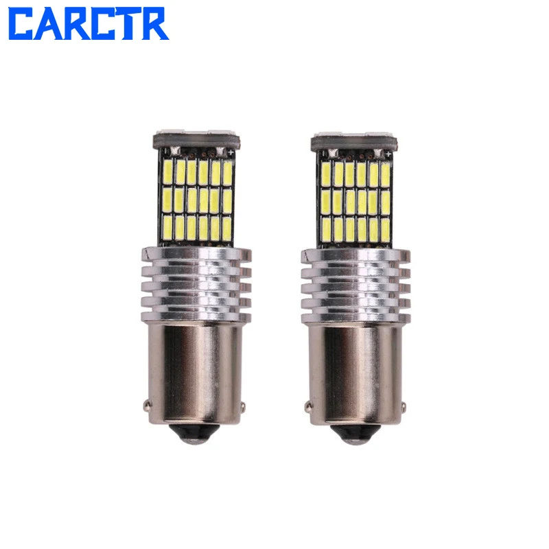 

Автомобильные стоп-сигналы CARCTR 2 шт., супер яркие Сигналы поворота 1156 4014 45SMD 12 В 6500 К, автомобильные сигнальные лампы заднего хода