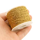 Цепочка Из Нержавеющей Стали, 2 м, ширина 1,5 мм, с бусинами, для изготовления ювелирных изделий