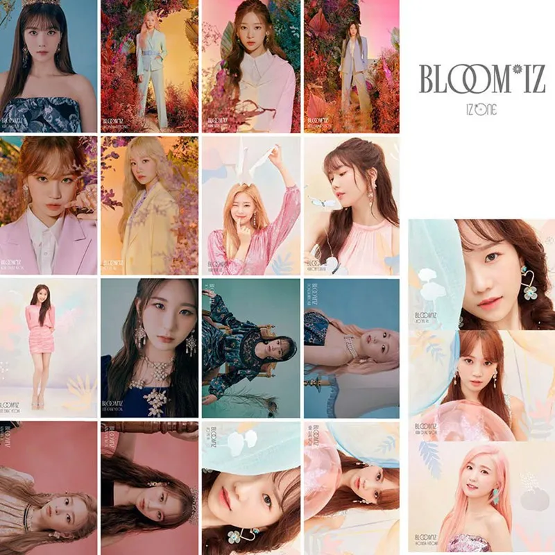 16 шт./компл. KPOP IZONE командный альбом для девочек BLOOM IZ Фотокарта ПВХ карты