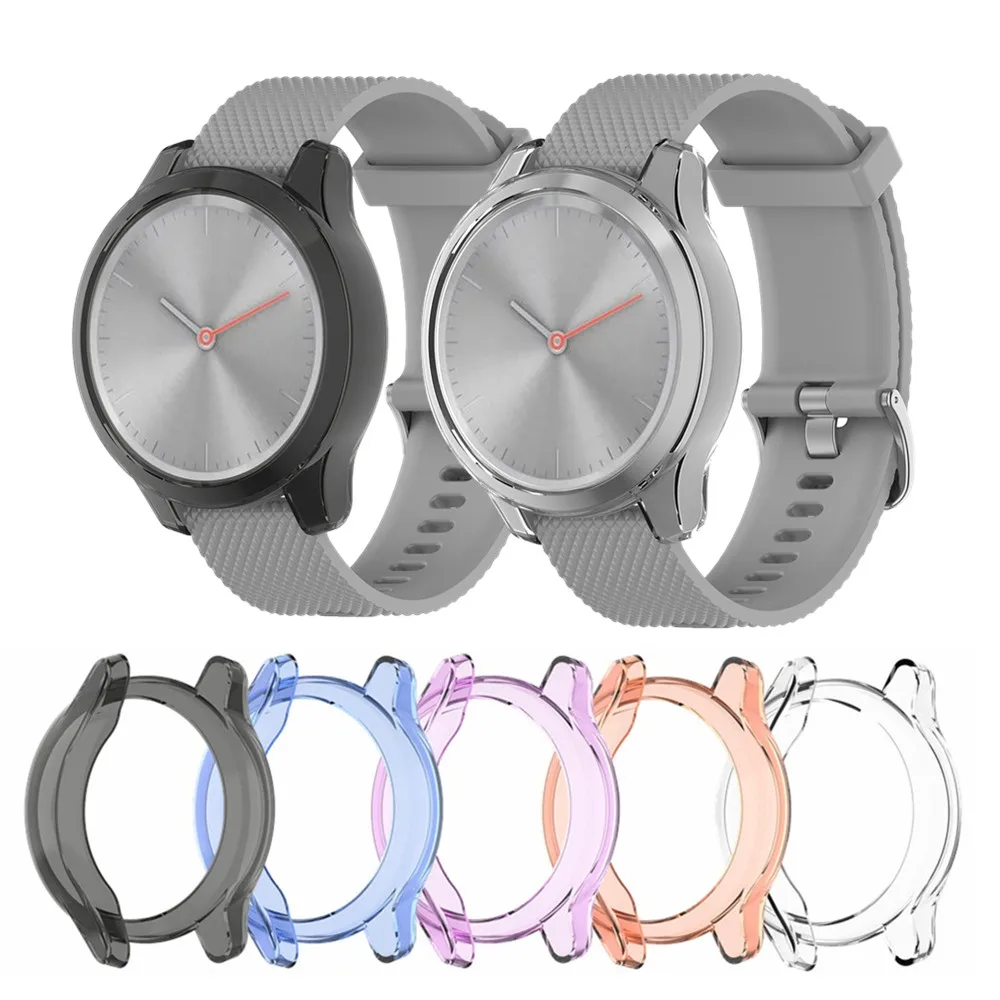 ТПУ чехол Крышка для Garmin Vivomove 3S смарт-часы Силикон защитный move3S напульсник втулка