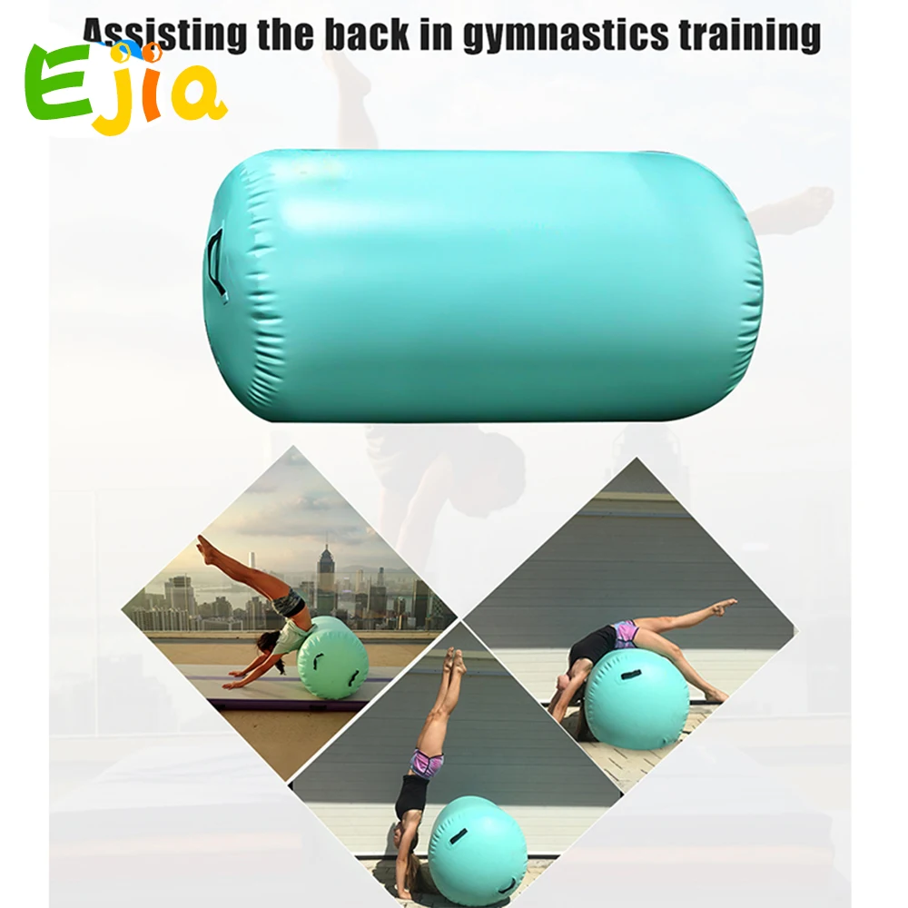 Гимнастический надувной матрас с воздушной дорожкой диаметром 120x60 см воздушным