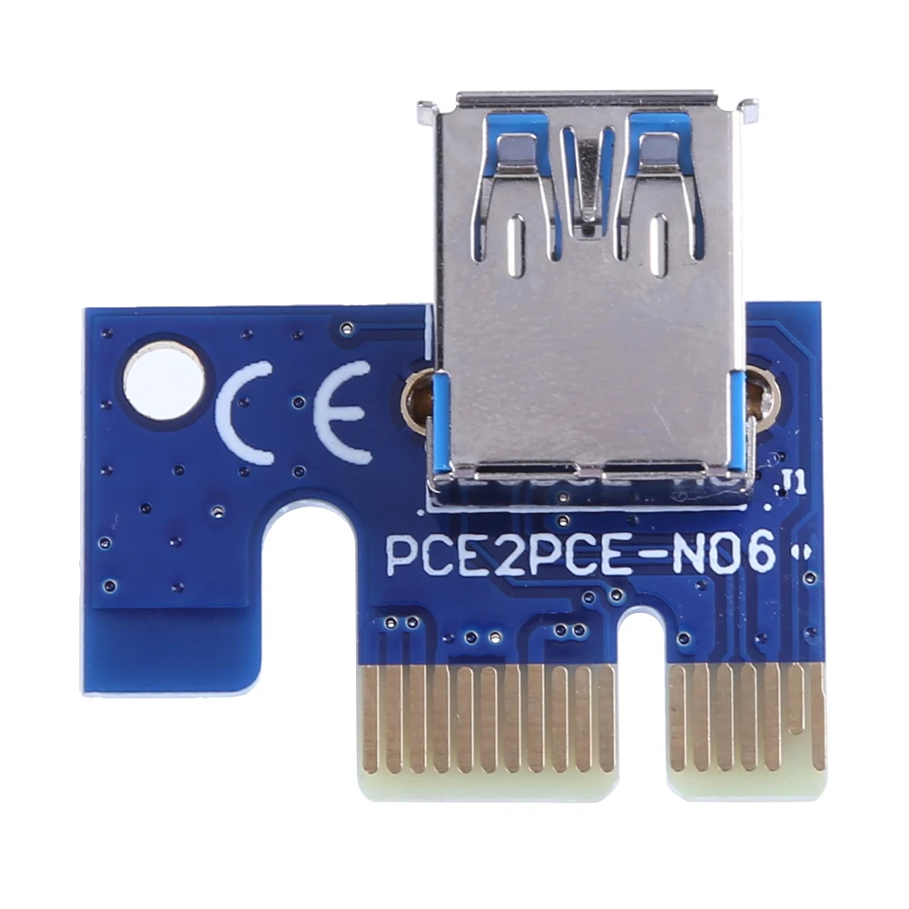 PCI Express 1x к 16x расширитель видеокарты Riser 4Pin PCIe E Райзер плата адаптера карты для