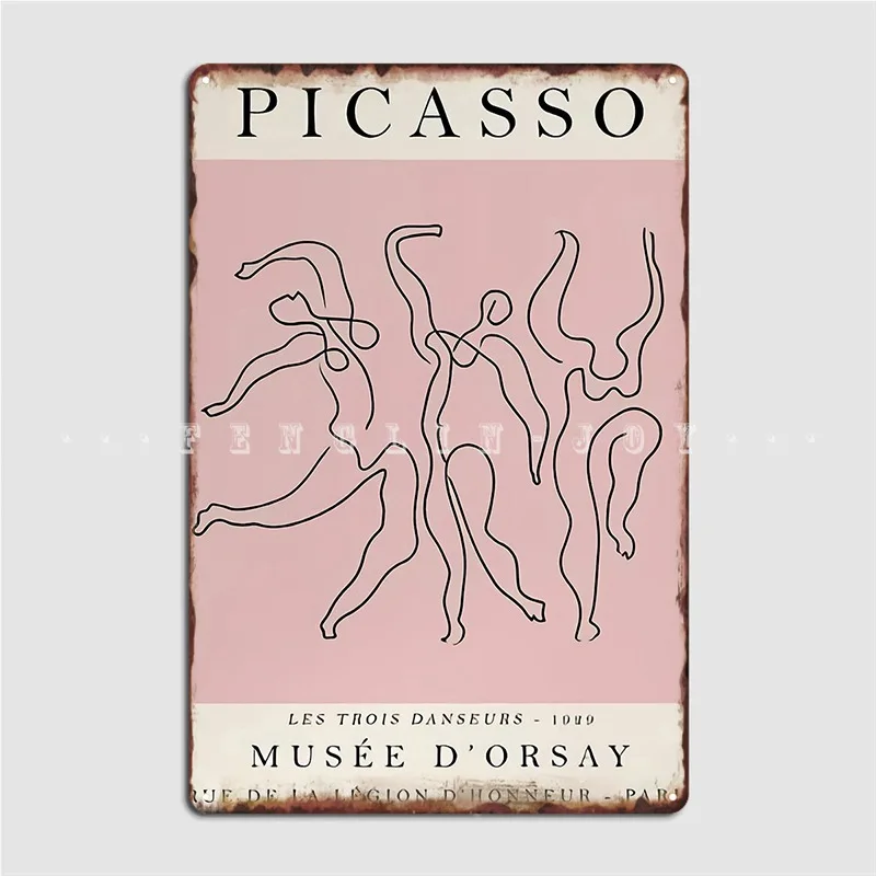 Металлический плакат на стену для выставки Пикассо | Дом и сад