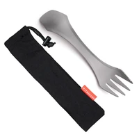 2 in 1 spork titanium spoon fork picnic traveling camping tableware cookware spork ultralight children picnic hiking equipment