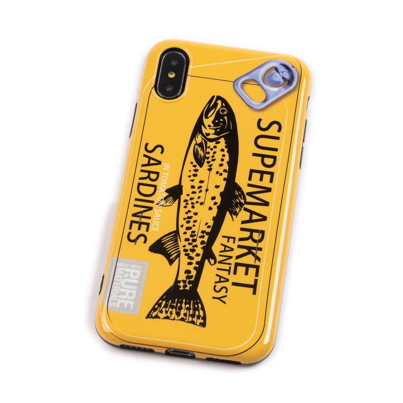 Phone Cases for iPhone 11 Pro Cover 6 6S 7 8 Plus XR X 10 XS Max IMD Soft Silicone Coque Cute Supermarket Fantasy Sardines Fish |