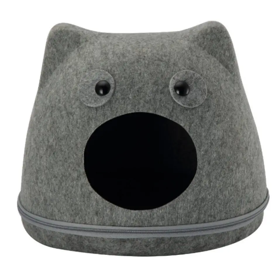 

Cat Bed Cave Cat Head Shaped Pet Kitten Cushion Winter Warm Pet Cat House