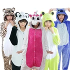 Женский пижамный комплект кигуруми Стич Единорог леопардовая пижама в виде животных женская зимняя Ночная рубашка в виде животного пижама в виде панды Пижама домашняя одежда
