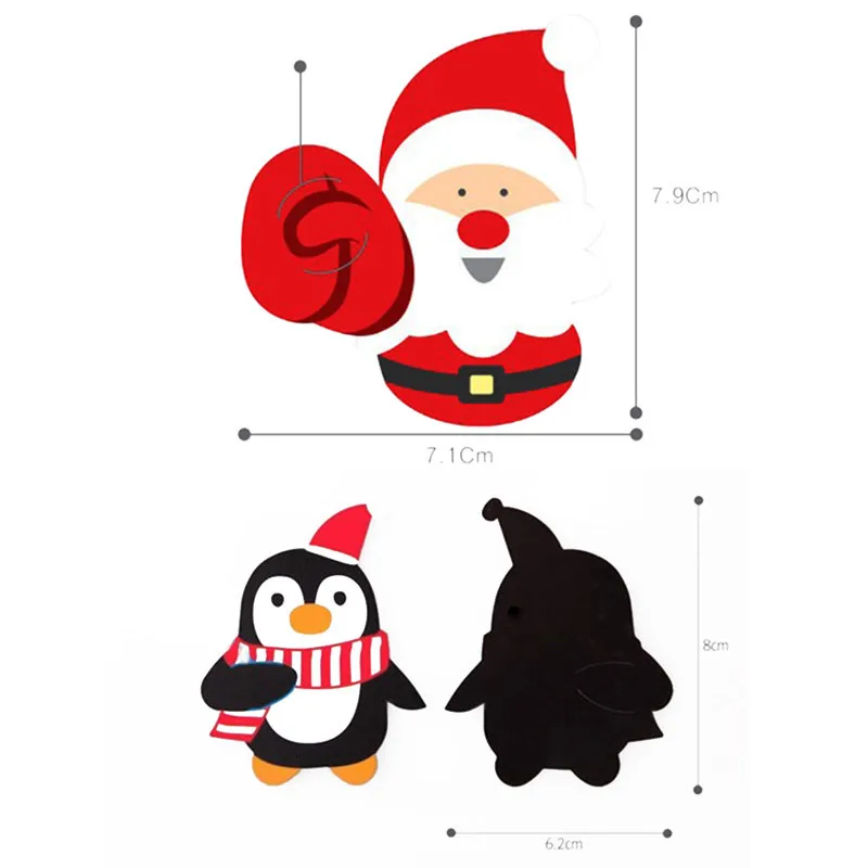 50 шт набор Рождественское украшение Пингвин Санта Клаус леденец из бумаги