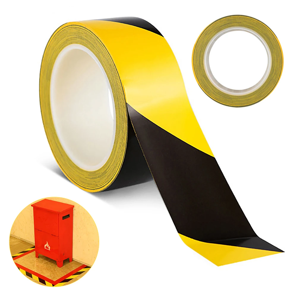 50 мм X 33 м черные/Желтые безопасные ленты стандартная клейкая маркировочная