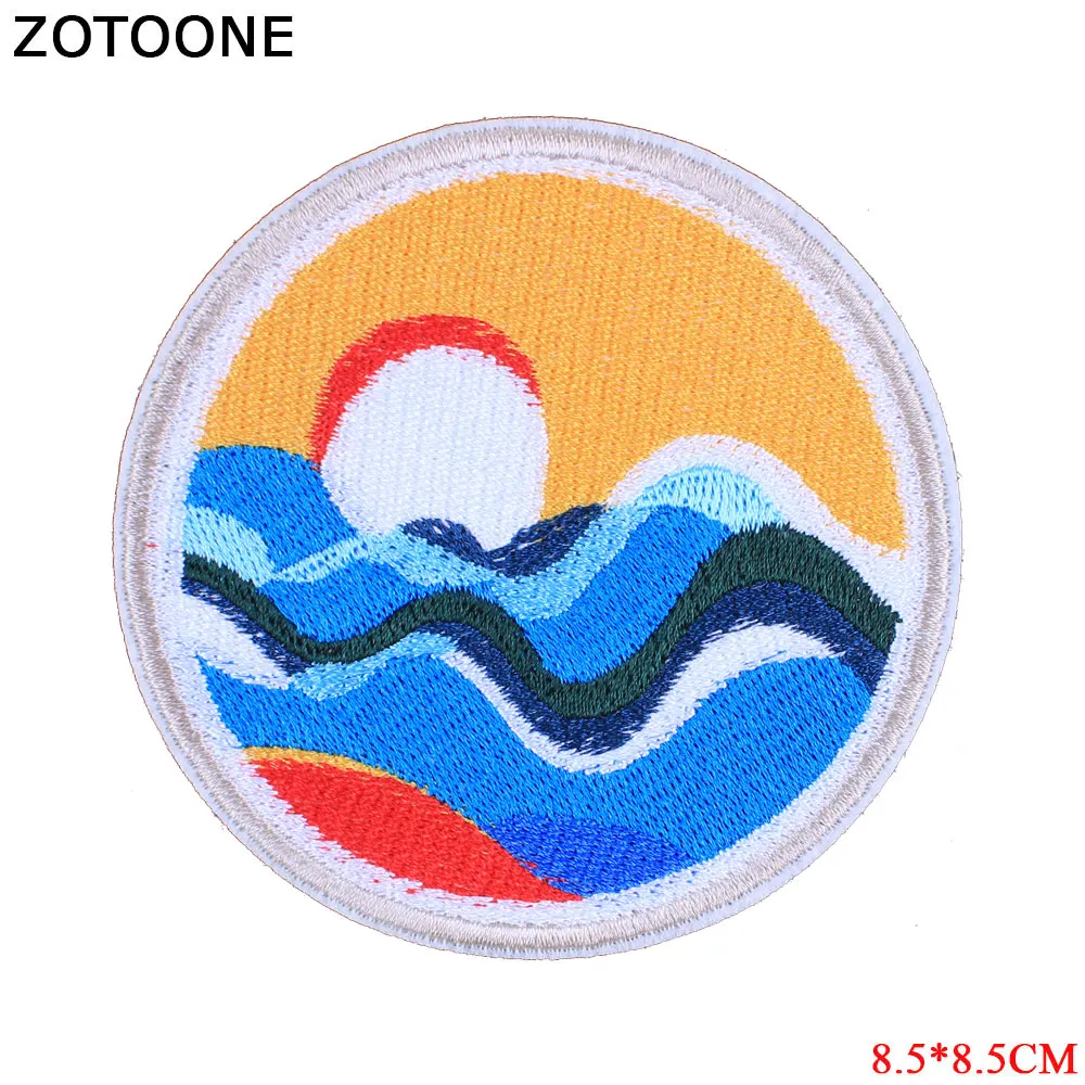 ZOTOONE гладить на круглая нашивка для oдeждa джинсoвыe знак пришиван одежде вышитые