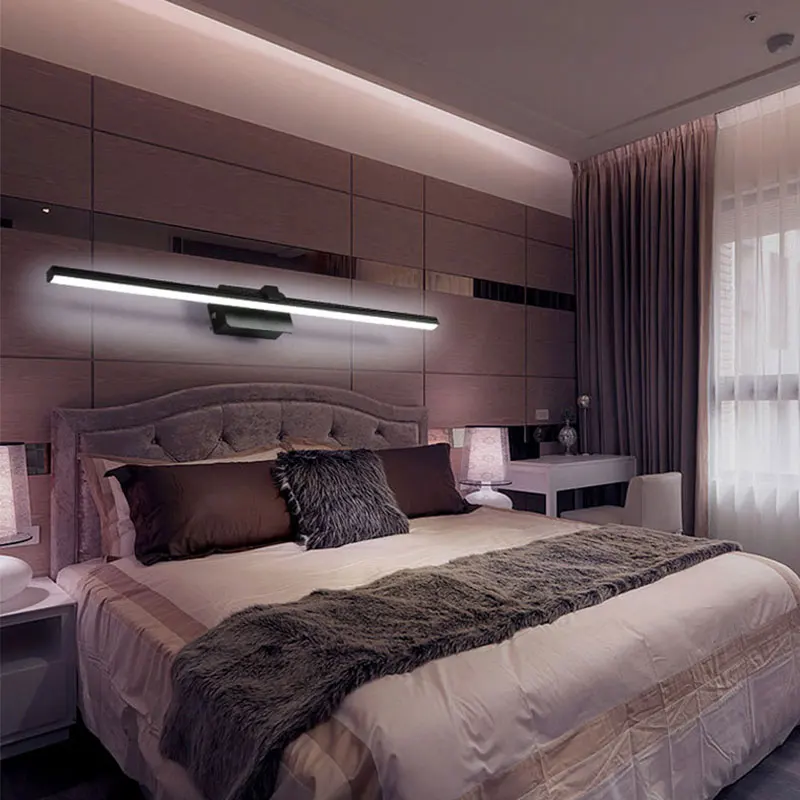 

New Design LED Wall Lamp Simple Modern Mirror Front Light Bathroom Makeup Wall Lights Wall Mounted Industrial Aluminum Light