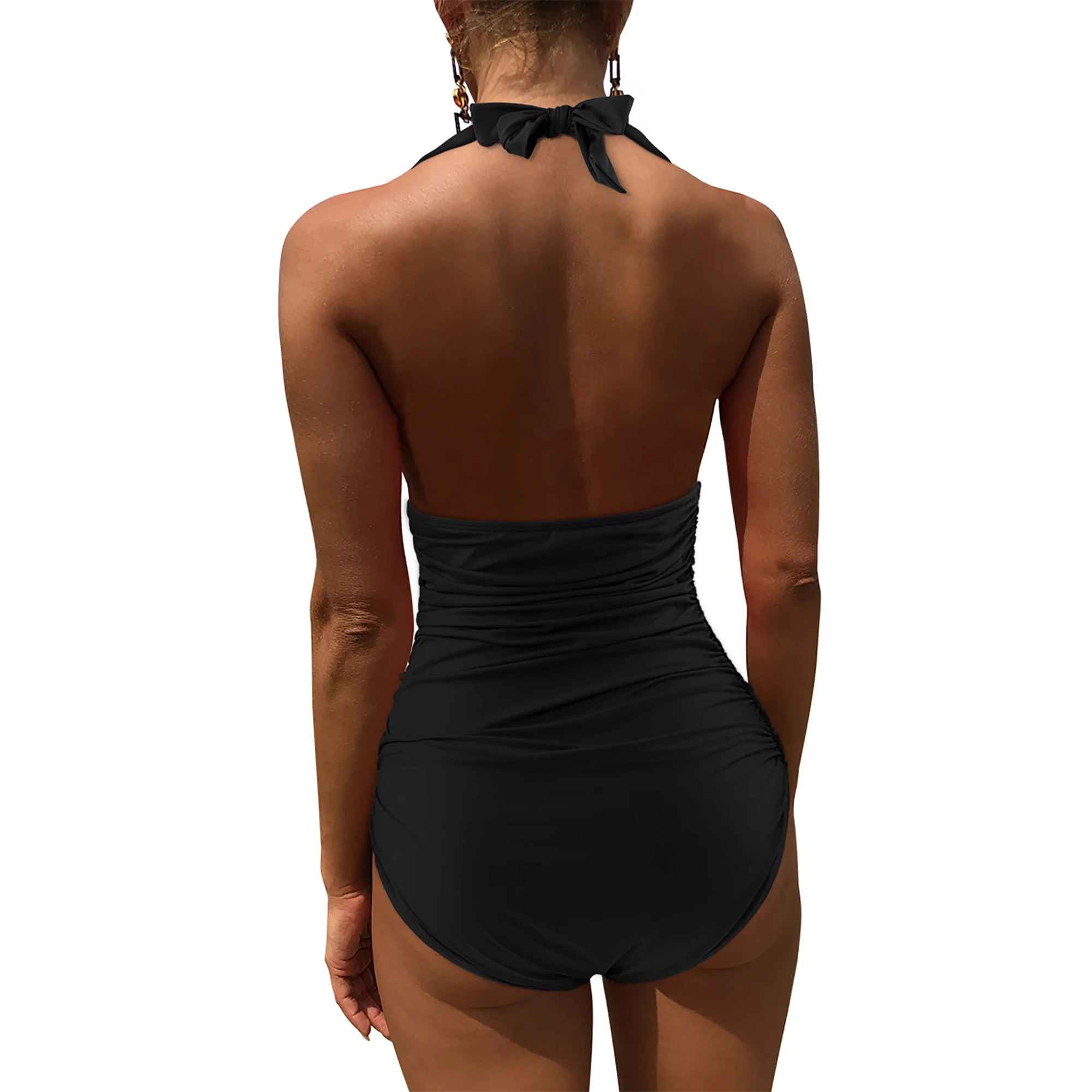 Купальник женский слитный с леопардовым размера плюс купальная одежда для