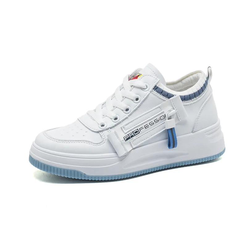 

2021 Spring and autumn new flat white shoes women's all-match leather thick-soled breathable casual shoes women shoes