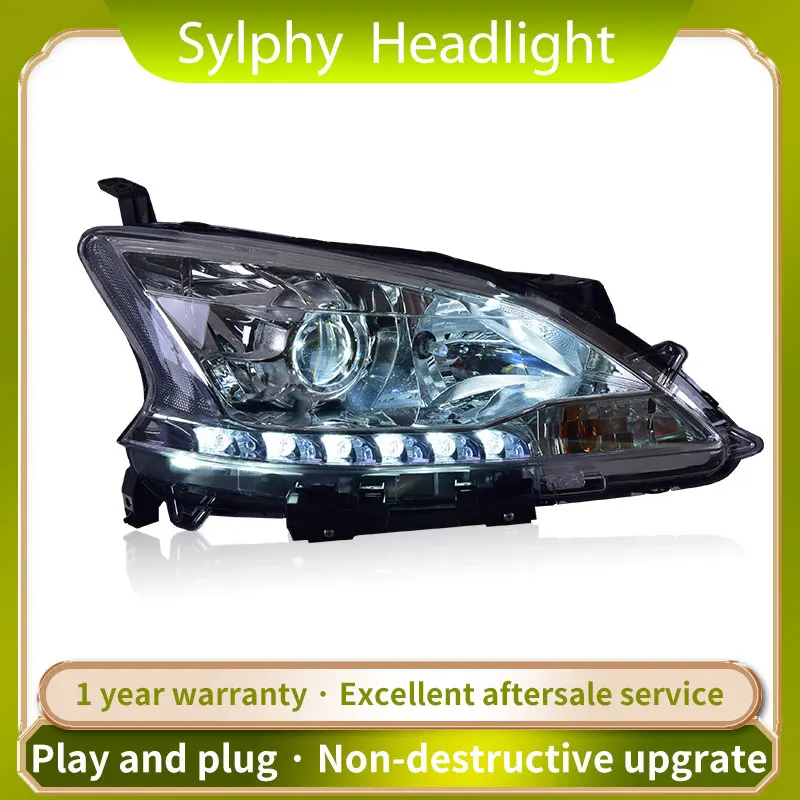 

Светильник фара 2012-2015 год для Nissan Sylphy Sentra светодиодный ная фара с динамическим поворотным сигналом