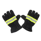Спасательные огнеупорные рабочие перчатки, 1 пара, огнеупорные перчатки, износостойкие Нескользящие защитные перчатки для пожарных