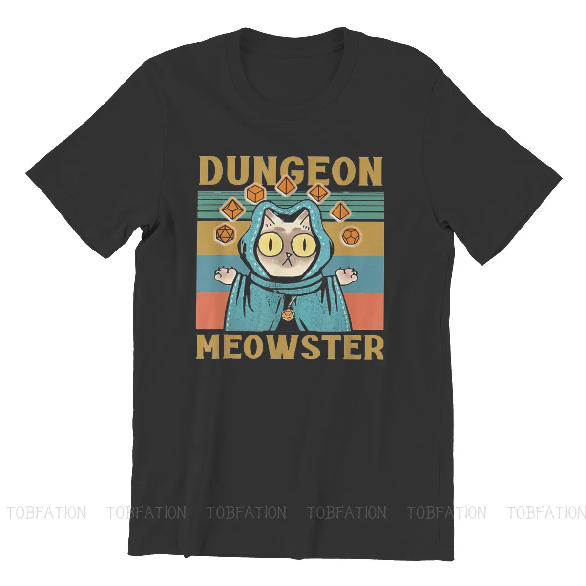 DnD Game Fabric TShirt Dungeon Meowster Classic T Shirt Oversized Men Clothes New Design Big Sale | Мужская одежда