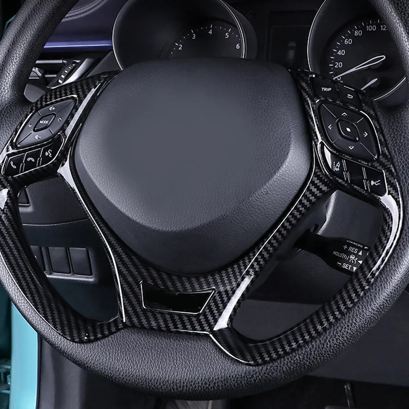 Vtear для Toyota C-HR CHR chrom кнопка на рулевое колесо Панель рамка крышка Накладка наклейка интерьерные молдинги аксессуары
