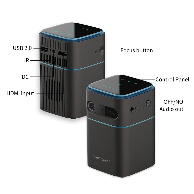 Touyinger D042 7000 мАч аккумулятор DLP портативный проектор Android Mini Beamer 4K светодиодный 5G WiFi
