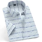 2021 Новый м до 6XL Летняя мужская футболка с коротким рукавом Мужская Ледяной шелк мужские рубашки в деловом стиле классического кроя с принтом обувь с дышащим верхом на блузки, топы с изображением Человека