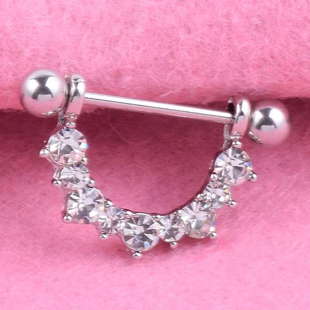 Для женщин ниппель кольцо 316L хирургический стальной стержень U Форма штанга