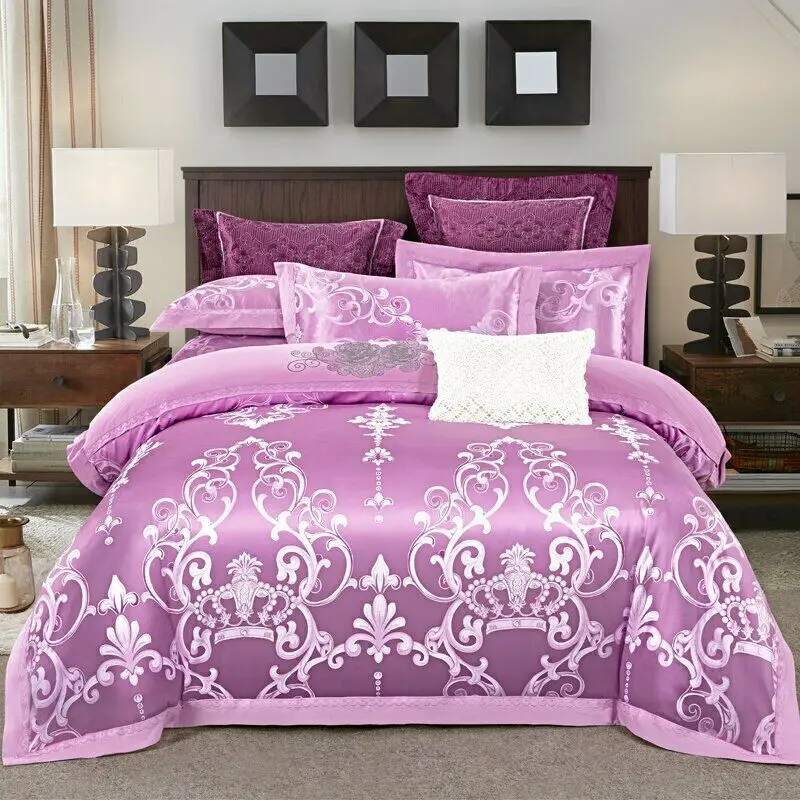 

Luxury Cotton Bedding Set Quilt Cover Bed Sheet Pillowcases Queen King NEW