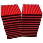 48 шт. звукоизоляция доска, акустическая панель для студии клина пены огнеупорные Звукоизолированные подушки стеновой панели, 2,5x30x30 см