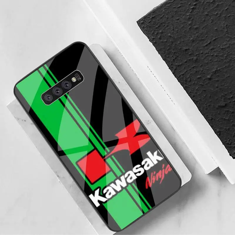

Japanese Brand Kawasaki Moto Phone Case Tempered Glass For Samsung S6 7 8 9 10 20 Plus Ultra Note8 9 10 10pro