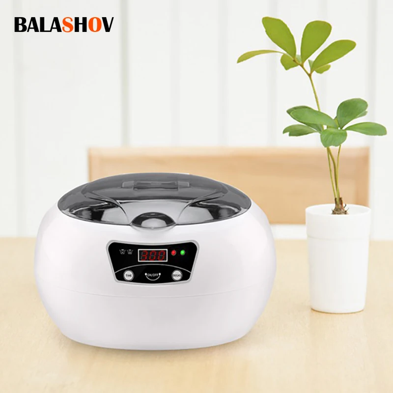 Digital Ultrasonic Cleaner 600Ml Bath Timer for Jewelry Parts Glasses Manicure Stones Cutters Circuit Board Cleaning Machine