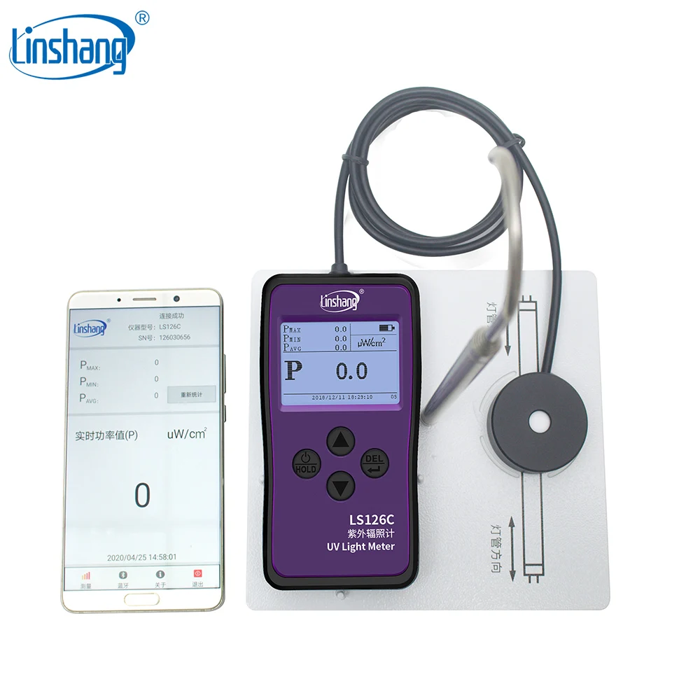 Linshang LS126C UVC светильник измеритель мощности УФ излучения для 254nm бактерицидные