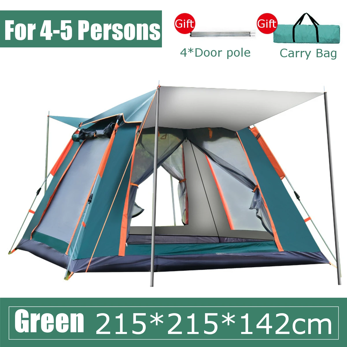 Billig 4-5 Menschen Werfen Zelt Im Freien Automatische Zelte Doppel Schicht Wasserdichte Camping Wandern Zelt 4 Saison Outdoor Große Familie Zelte