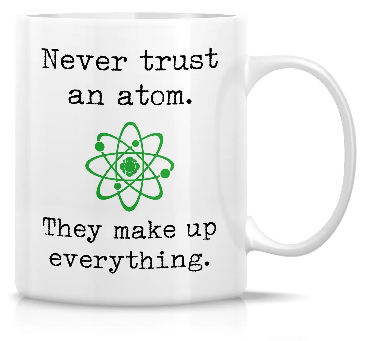 Керамические кофейные кружки объемом 11 унций никогда не доверяют Atom. Забавные