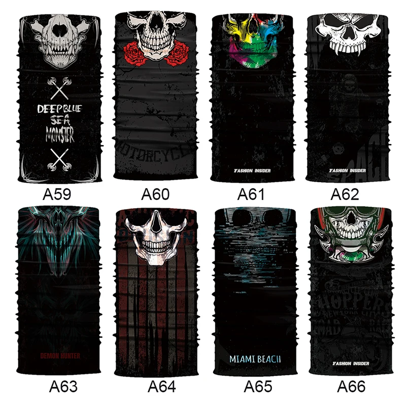 

Skull Headband Neck Warmer Cycling Bike Head Scarf Ring Scarves Turban Mask for Protection