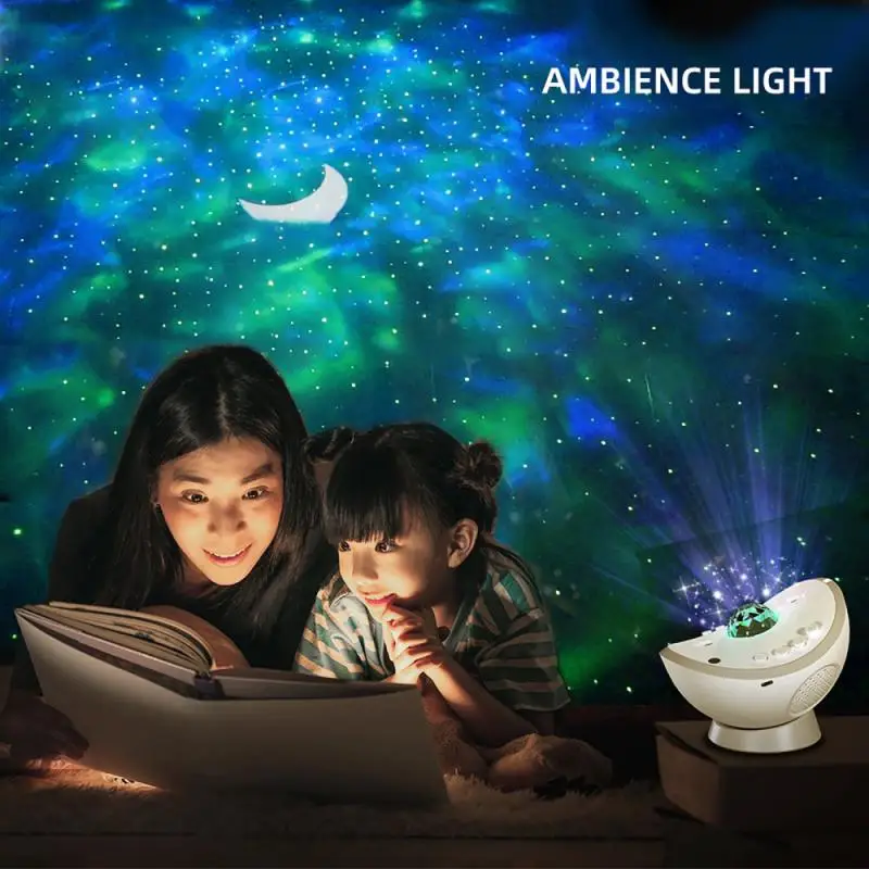 

Starry Sky Galaxy Projector Lamp USB Charging Water Wave Rotatable Projection LED Lamp Bluetooth Music Night Light For Home Room