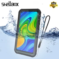 shellbox ip68 diving swim proof cover for xiaomi redmi note 9 6 53 case swimming waterproof outdoor sport cover redmi note9