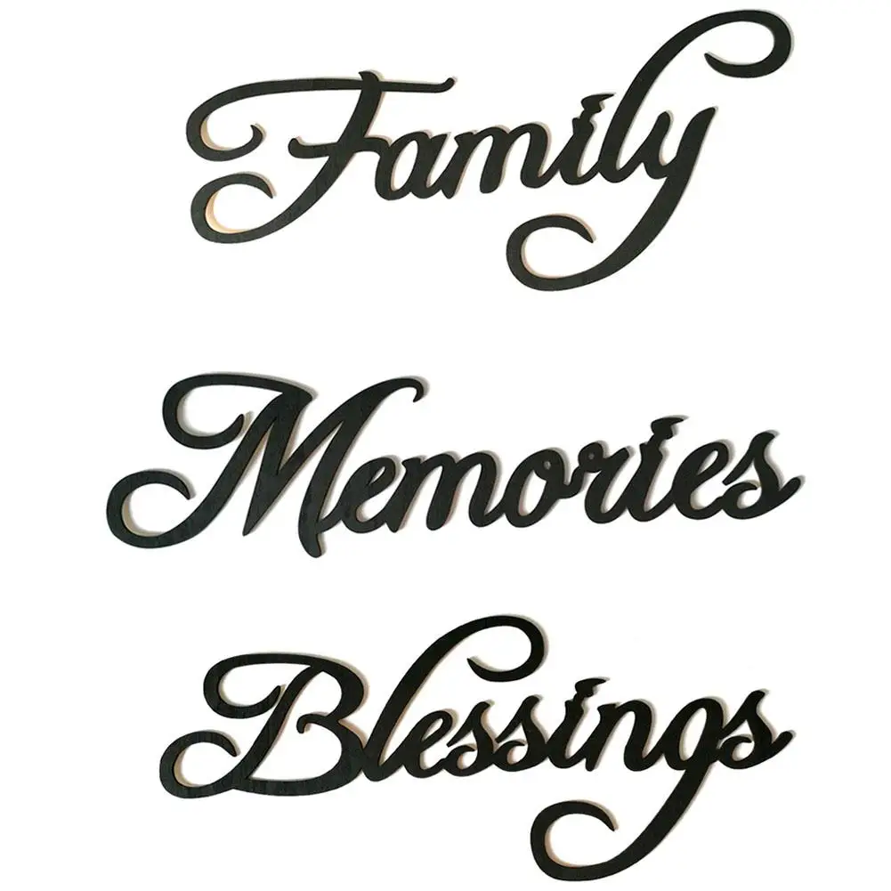 

Wooden Black Letter Wall Decoration Stylish Hanging Pendant Ornament Letter Wall Decoration for Home wall decoration