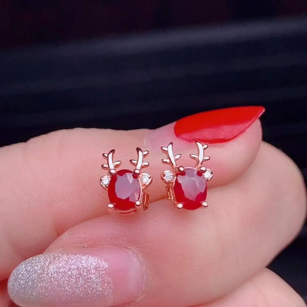 Стихийных бедствий и настоящим Рубином серьги ювелирные изделия с драгоценными