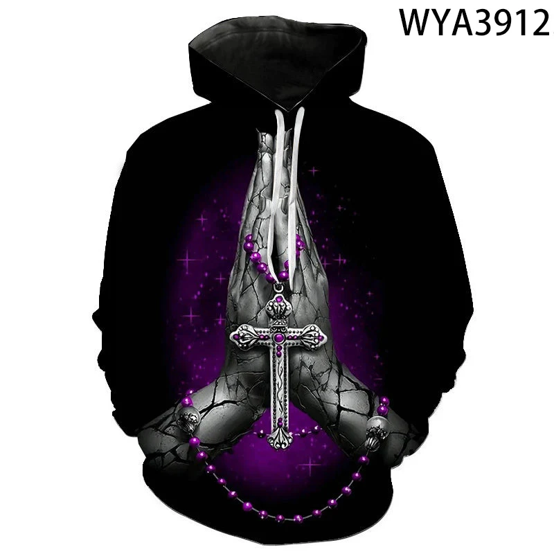 

New Fashion Pray Prayer Cross 3D Printed Hoodies Cool Sweatshirts Men Women Children Fashion Pullover Boy Girl Kids Hoody Coat