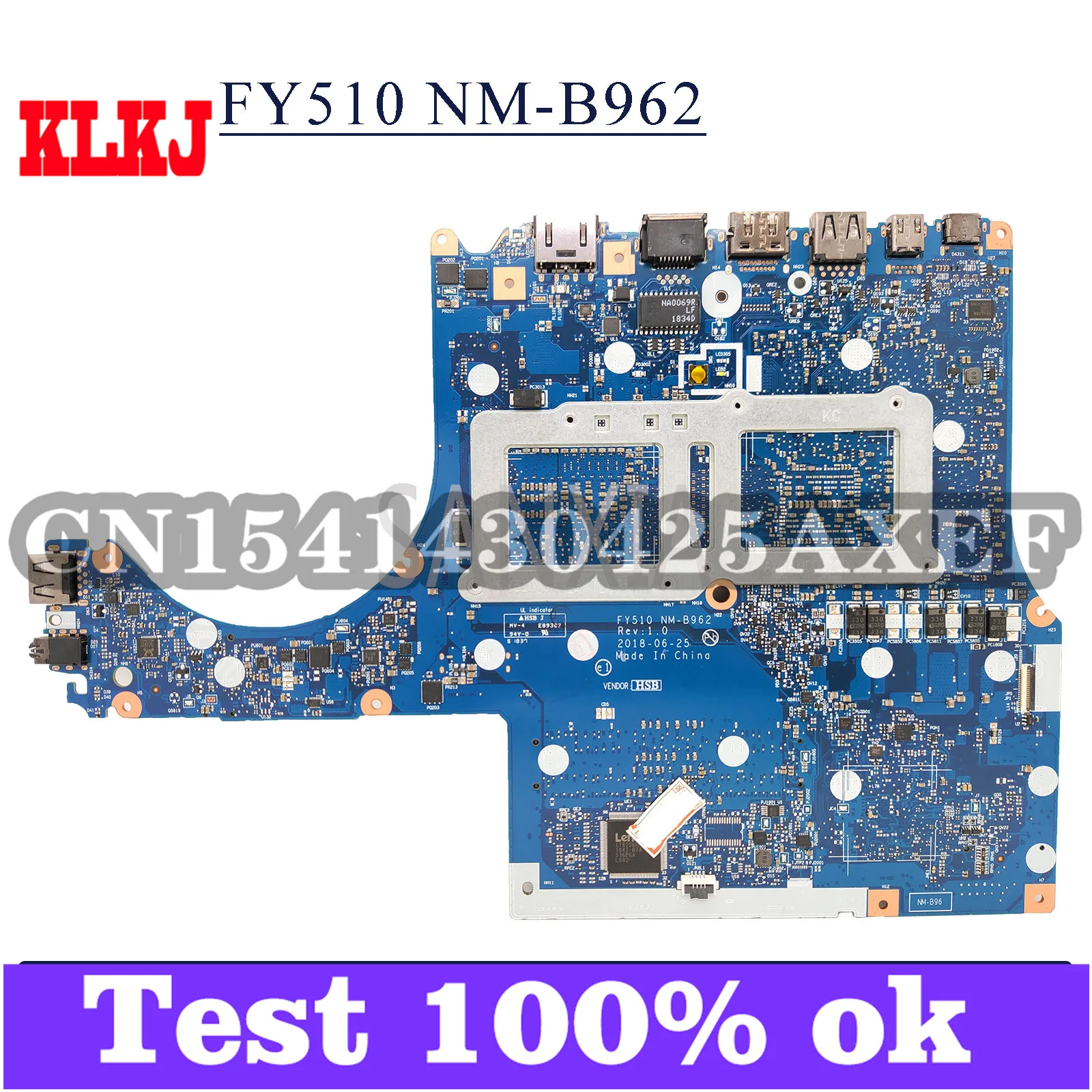 Verkaufen KLKJ NM-B962 Laptop Motherboard Für Lenovo Legion Y530-15ICH Y7000P Y7000 Original Mainboard I5-8300H GTX1060-6GB 4K 40-pin LCD