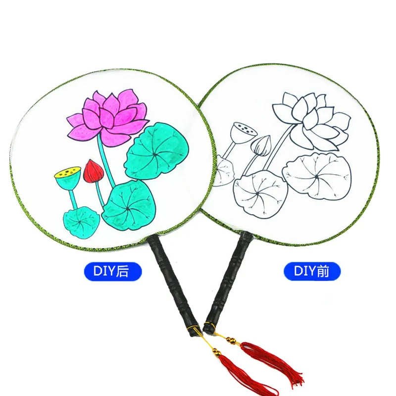 6 узоров Diy Рисование круглый вентилятор ремесла игрушки для детей детский сад