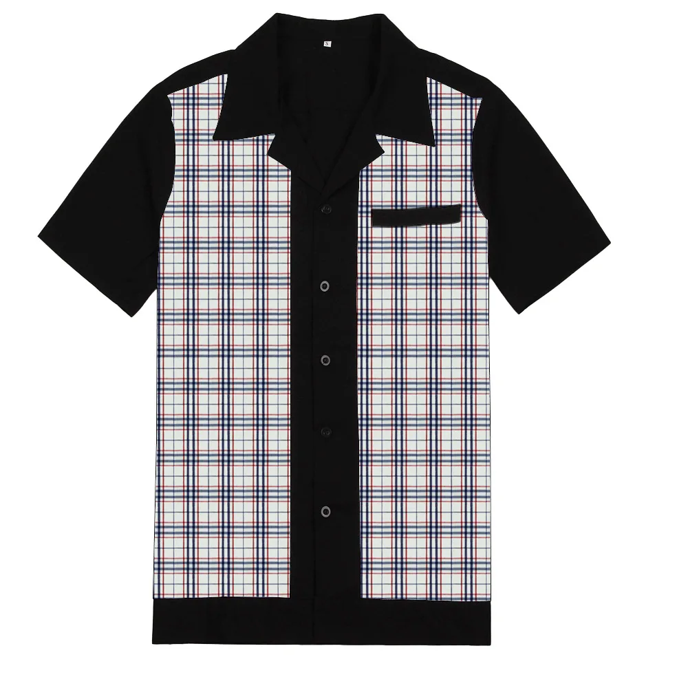 

Design New Men's Casual Plaid Short Sleeve Shirt Tile British Shirt