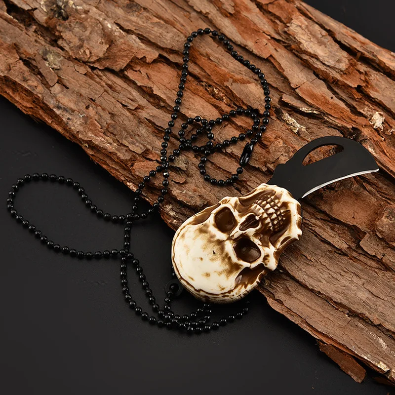 Новый Винтажный карманный мини нож с черепом для выживания на природе брелок