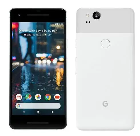 Белый Мобильный телефон Google Pixel 2 с европейской версией, 5,0 дюймов, 4 Гб ОЗУ, 64 ГБ/128 Гб ПЗУ, Восьмиядерный мобильный телефон Snapdragon 835, отпечаток пальца - Цвет: Белый