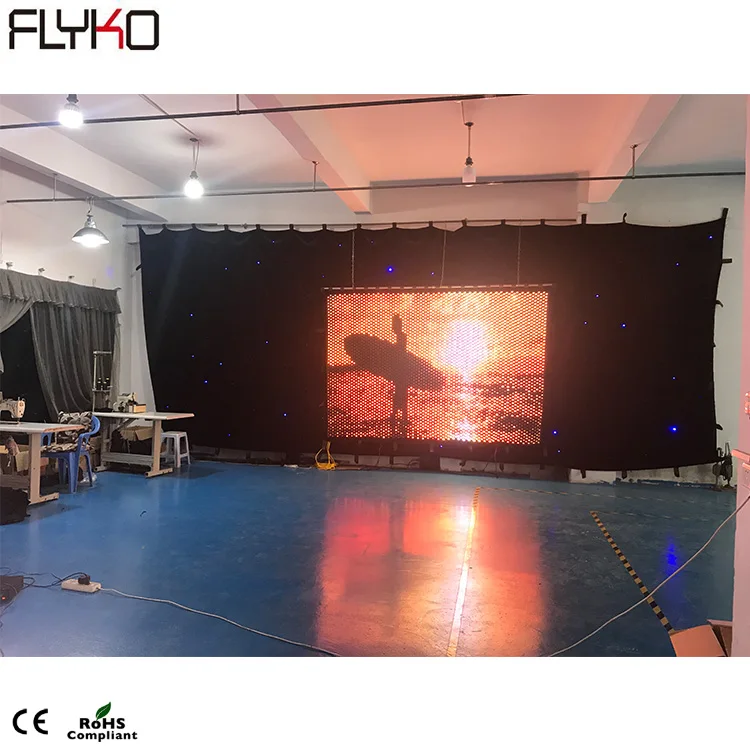 

Stage Lighting Effect led curtain P35MM 2X3M + Star curtain 3x7m Bw