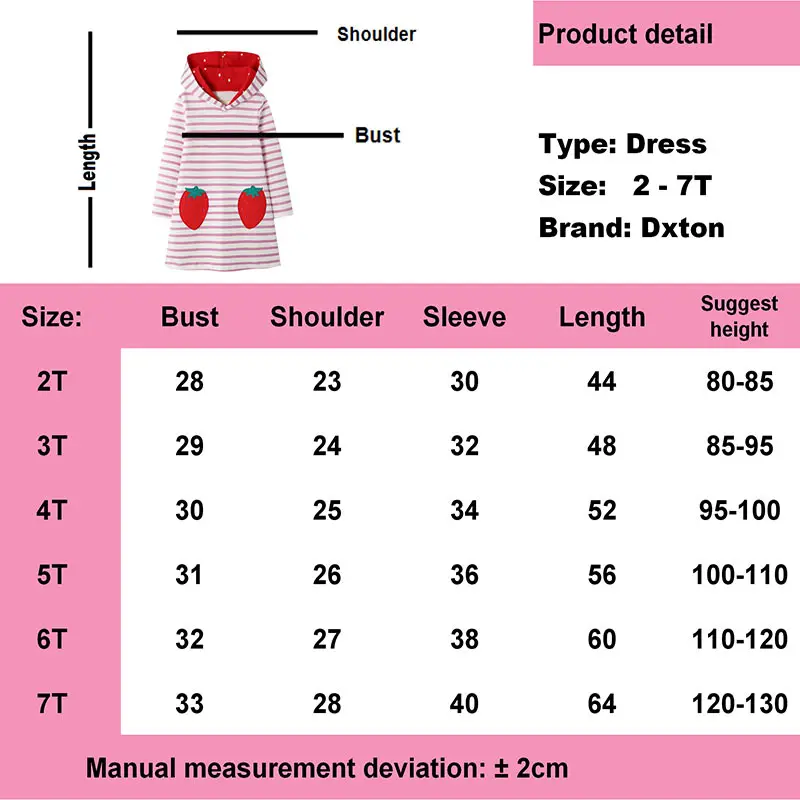 Зимние Детские платья DXTON клубничное платье принцессы для девочек детская одежда
