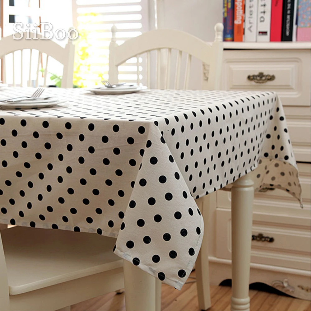 Скатерть хлопковая прямоугольная в горошек 140*220 см|Скатерти| |