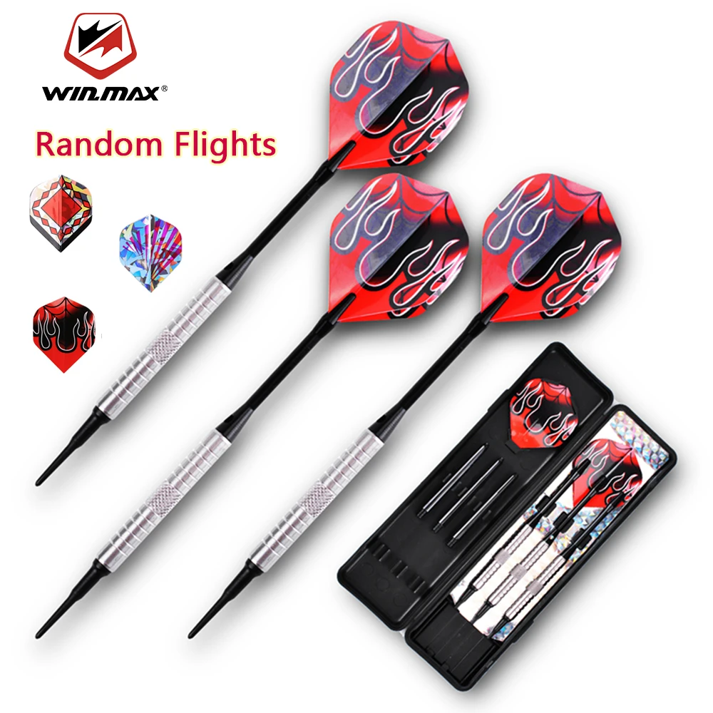 WINMAX Дротика s Flight Set 90% вольфрамовый мягкий наконечник 16/18 г для электронных и