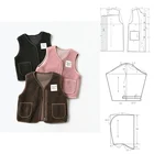 DIY Ткань для шитья шаблон картон корейский шаблон для одежды жилет для девочек детская одежда шаблон для вырезания