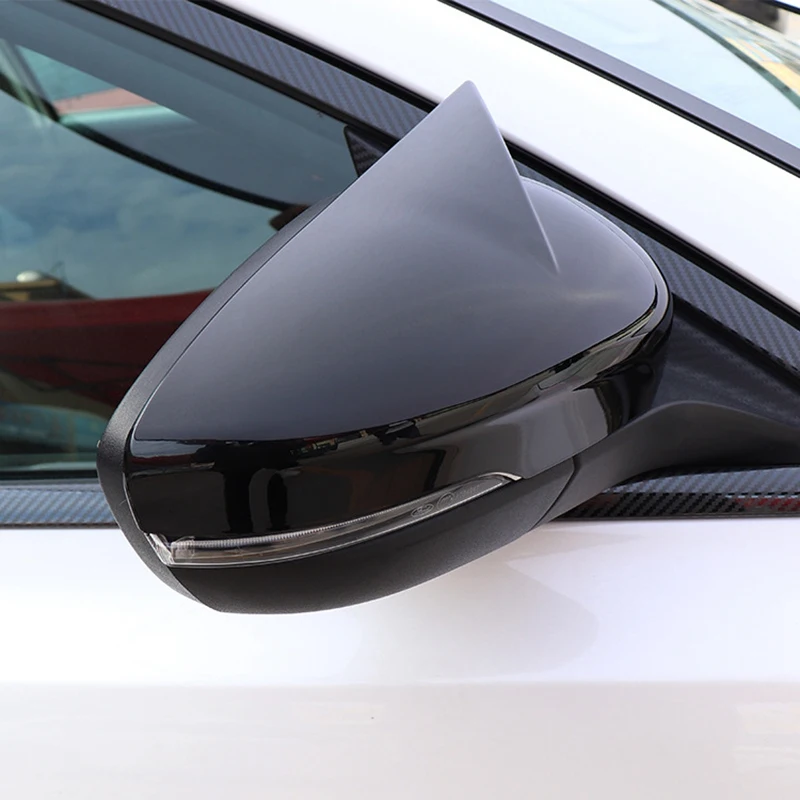 

NEW-Car ABS Ox Horn Side Rear View Mirror Cover Trim for Ford Focus 2019-2020