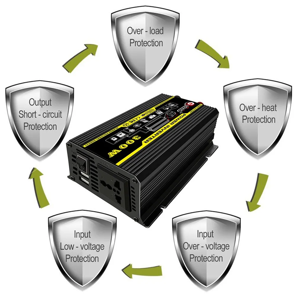 Модифицированный синусоидальный инвертор высокой частоты 300 Вт Мощность