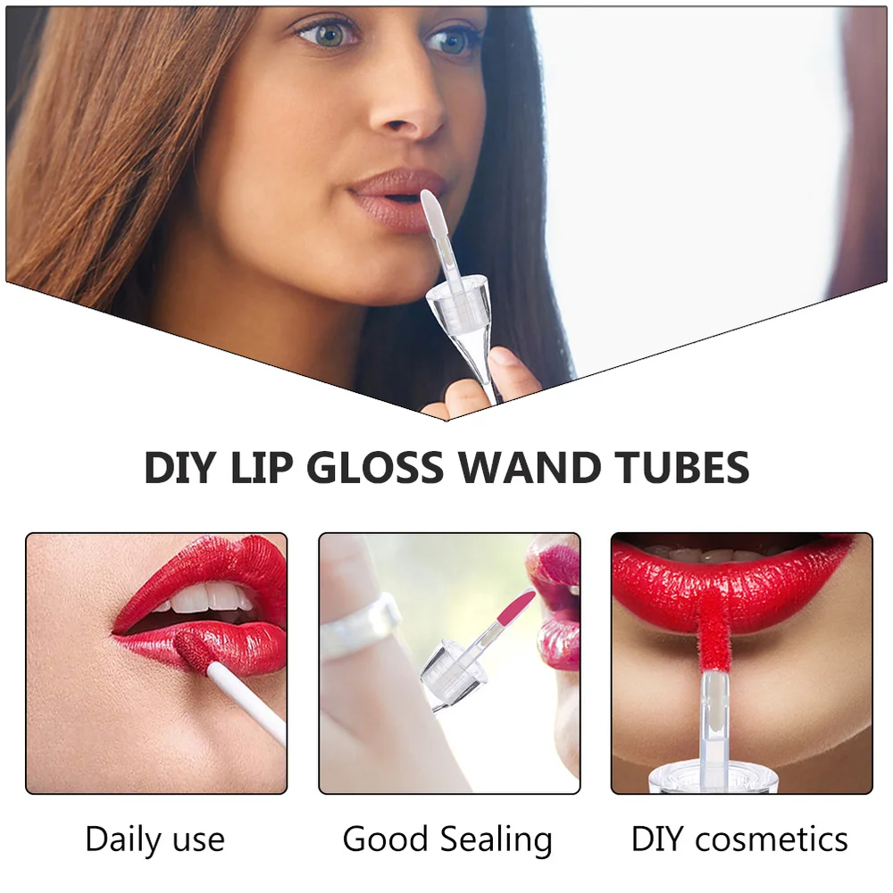 

10pcs Refillable Lip Gloss Tube Glass Shaped Lipstick Cosmetic Container